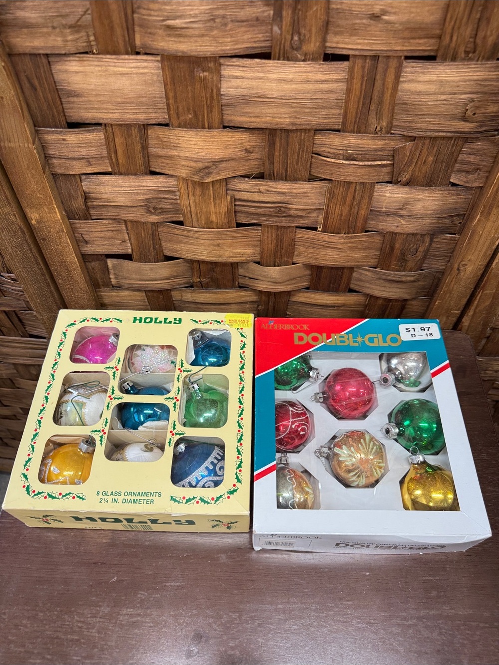 Vintage Glass Christmas Ornaments - Multicolor Set